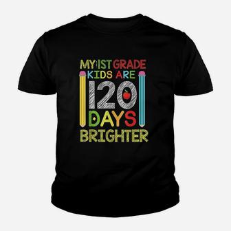 1st Grade 120 Days Of School Pencil Teacher Kid T-Shirt - Seseable