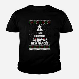 2019 First Christmas With My Hot New Fiance Kid T-Shirt - Seseable