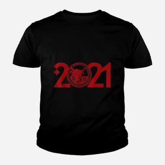 2021 Year Of The Ox Gift Zodiac Lunar Chinese New Year Kid T-Shirt - Seseable