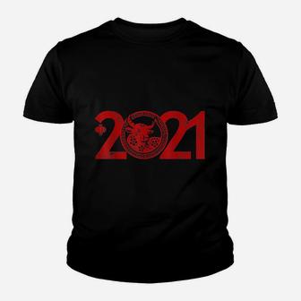 2021 Year Of The Ox Gift Zodiac Lunar Chinese New Year Kid T-Shirt - Seseable