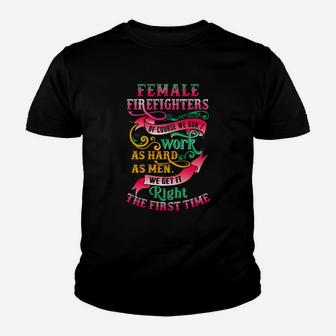 Female Firefighter Kid T-Shirt