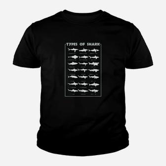 21 Types Of Shark Marine Biology Kid T-Shirt - Seseable