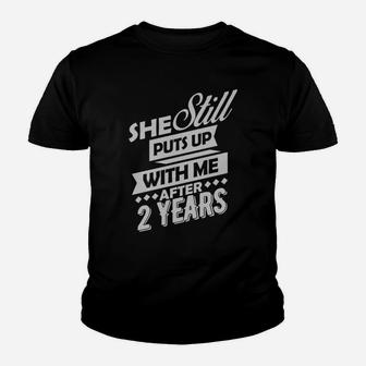2nd Anniversary Gifts For Husband Best Husband Shirt Kid T-Shirt - Seseable