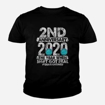 2nd Anniversary Together Since 2018 Couple Kid T-Shirt - Seseable
