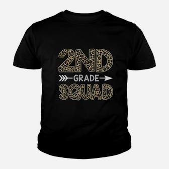 2nd Grade Squad Leopard Second Grade Teacher Student Kid T-Shirt - Seseable