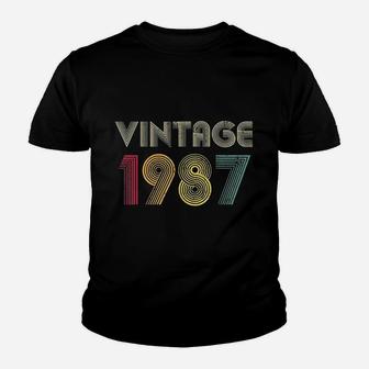 35th Birthday Gift Vintage 1987 Retro Men Women 35 Years Old Kid T-Shirt - Seseable