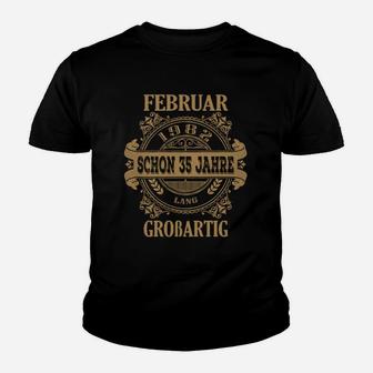35. Geburtstag Vintage Kinder Tshirt, Februar 1987 Großartig - Seseable