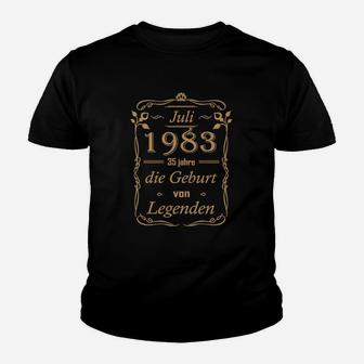 35 Juli-1983-die Geburt Von Legenden Kinder T-Shirt - Seseable
