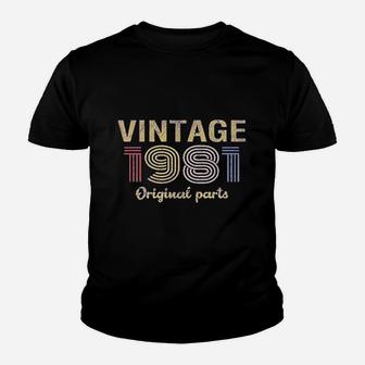 40th Birthday Gift Retro Birthday Vintage 1981 Original Parts Kid T-Shirt - Seseable