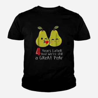 4th Wedding Anniversary We Are Still A Great Pear Kid T-Shirt | Seseable CA