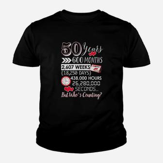 50th Wedding Anniversary Gift For Couple 50 Year Anniversary Kid T-Shirt - Seseable