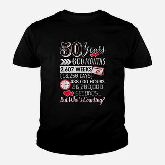 50th Wedding Anniversary Gift For Couple 50 Year Anniversary Kid T-Shirt - Seseable