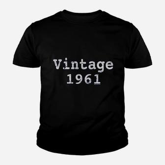 60th Birthday Vintage 1961 Distressed Vintage Print Kid T-Shirt - Seseable