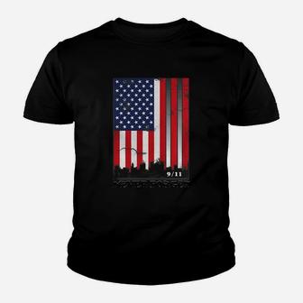 911 Never Forget September 11th 2001 Memorial Tee Black Txt September Shirt Kid T-Shirt - Seseable