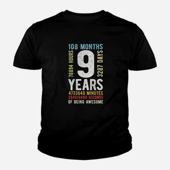 1914thBirthday 1914 Years Old Vintage Retro 108 Months Kid T-Shirt - Seseable