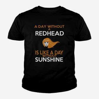 A Day Without Redhead Shirt Lover Redhead Tee Kid T-Shirt - Seseable
