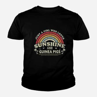 A Girl Who Loves Sunshine And Guinea Pigs Kid T-Shirt - Seseable