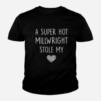 A Super Hot Millwright Stole My Heart Girlfriend Youth T-shirt - Seseable