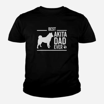 Akita Dog Dad Best Dog Owner Ever Kid T-Shirt - Seseable