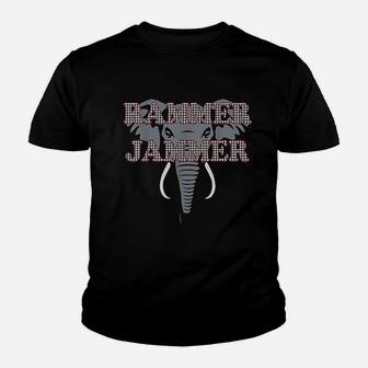 Alabama Rammer Jammer Houndstooth Elephant Tide Football Youth T-shirt - Seseable