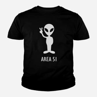 Alien Area 51 Roswell Little Green Man Ufo Funny T-shirt Youth T-shirt - Seseable