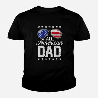All American Dad 4th Of July Fathers Day Men Daddy Kid T-Shirt