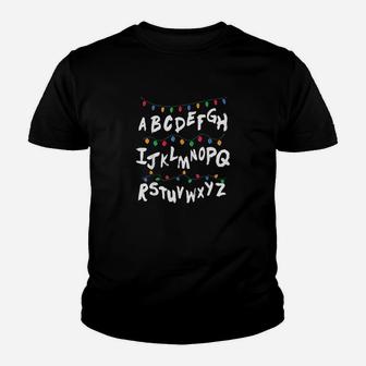 Alphabet Christmas Lights Kid T-Shirt - Seseable