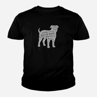 American Bulldog With Personality Character Traits Kid T-Shirt - Seseable
