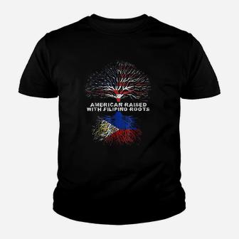 American Raised With Filipino Roots Philippines Kid T-Shirt - Seseable