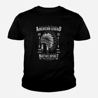 Amerikanische Legende Native Spirit Kinder Tshirt, Adlerfeder Kopfschmuck Design - Seseable