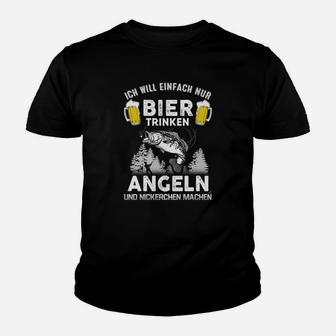 Angeln Und Nickerchen Machen Kinder T-Shirt - Seseable