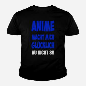 Anime-Fan Schwarzes Kinder Tshirt Anime Macht Nick Glücklich, Du Nicht So - Seseable