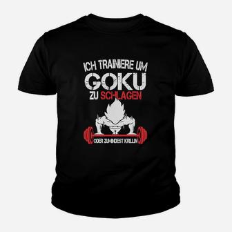 Anime-Inspiriertes Fitness Kinder Tshirt, Motivation Goku & Krillin - Seseable