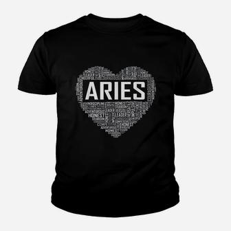 Aries Zodiac Traits Horoscope Astrology Sign Gift Kid T-Shirt - Seseable