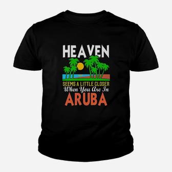 Aruba Souvenir Tropical Tree Palm Beach Aruba Kid T-Shirt - Seseable