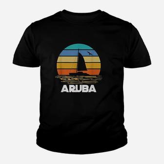 Aruban Tropical Island Aruba Beach Summer Vacation Travel Kid T-Shirt - Seseable