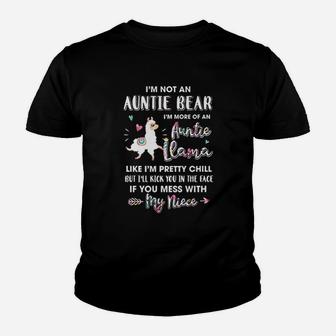 Aunt Niece Im Not Auntie Bear Im More Of Auntie Llama Kid T-Shirt - Seseable