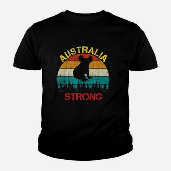 Australia Strong Koala Bear Retro Vintage Distressed Graphic Kid T-Shirt - Seseable