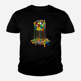 Awesome Graphic Melting Rubik Rubix Rubics Cube Kid T-Shirt - Seseable