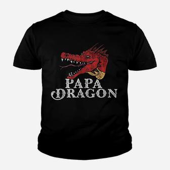 Awesome Papa Dragon Fearsome Dragon Fantasy Loving Dad Kid T-Shirt - Seseable