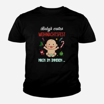 Babys Erstes Weihnachtsfest Noch Im Inneren Kinder T-Shirt - Seseable