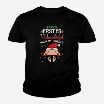Babys Erstes Weihnachtstest Noch Im Inneren Kinder T-Shirt - Seseable