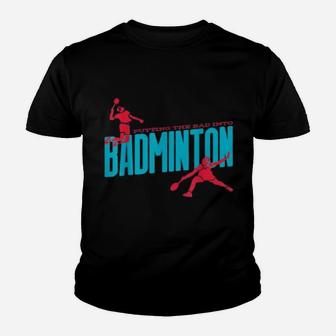 Badminton Smash Player Dad Sports Hobby Themed Graphic Print Kid T-Shirt - Seseable