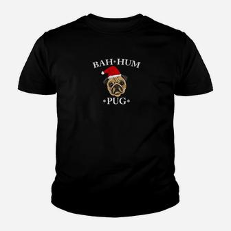 Bah Hum Pug Dog Funny Christmas Gif Kid T-Shirt - Seseable
