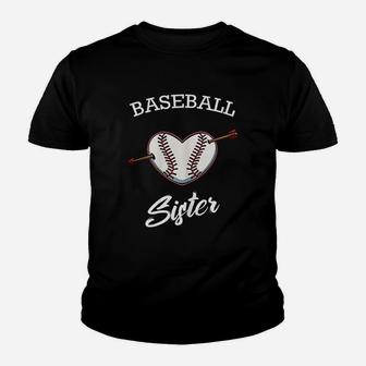 Baseball Sister Softball Lover Proud Supporter Coach Player Kid T-Shirt - Seseable