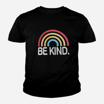 Be Kind Women Rainbow Graphic Inspirational Kid T-Shirt - Seseable