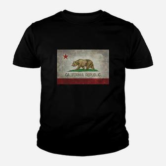 Bear - California Republic State Flag Shirts Kid T-Shirt - Seseable