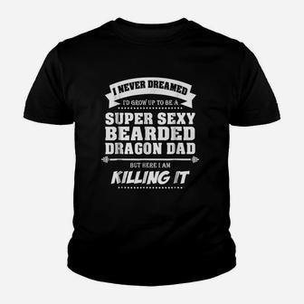 Bearded Dragon Dad Funny Fathers Day Kid T-Shirt