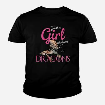Bearded Dragon Just A Girl Who Loves Bearded Dragon Kid T-Shirt - Seseable