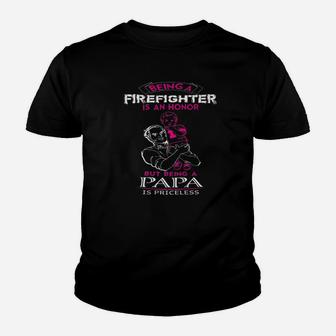 Being A Firefighter Papa, best christmas gifts for dad Kid T-Shirt - Seseable